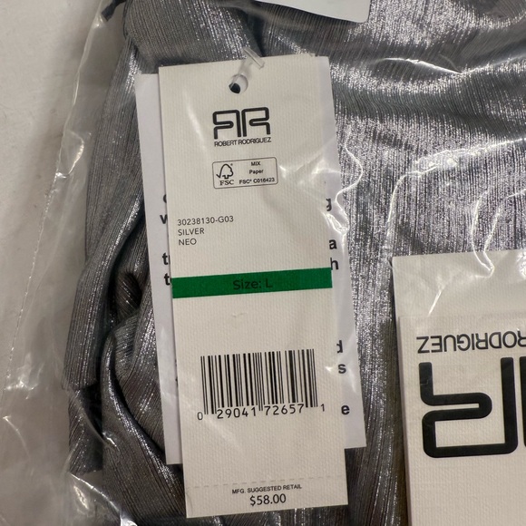 Robert Rodriguez Shimmering Silver Twist Blouse - Picture 6 of 6